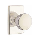 Emtek Laurent Knob Concealed Screws with Modern Rectangular Rosette