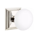 Emtek Brass Rosette Ice White Knob With Wilshire Rosette