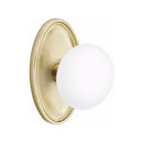 Emtek Brass Rosette Ice White Knob With Oval Rosette