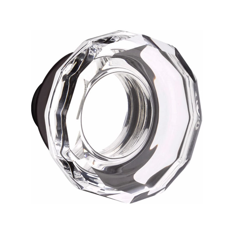 Emtek Lausanne Brass Tubular Entry set with Lowell Glass Knob