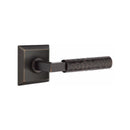 Emtek Select L-Square Hammered Lever Concealed Screws with Quincy Rosette