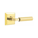 Emtek Select L-Square Faceted Lever Concealed Screws with Quincy Rosette