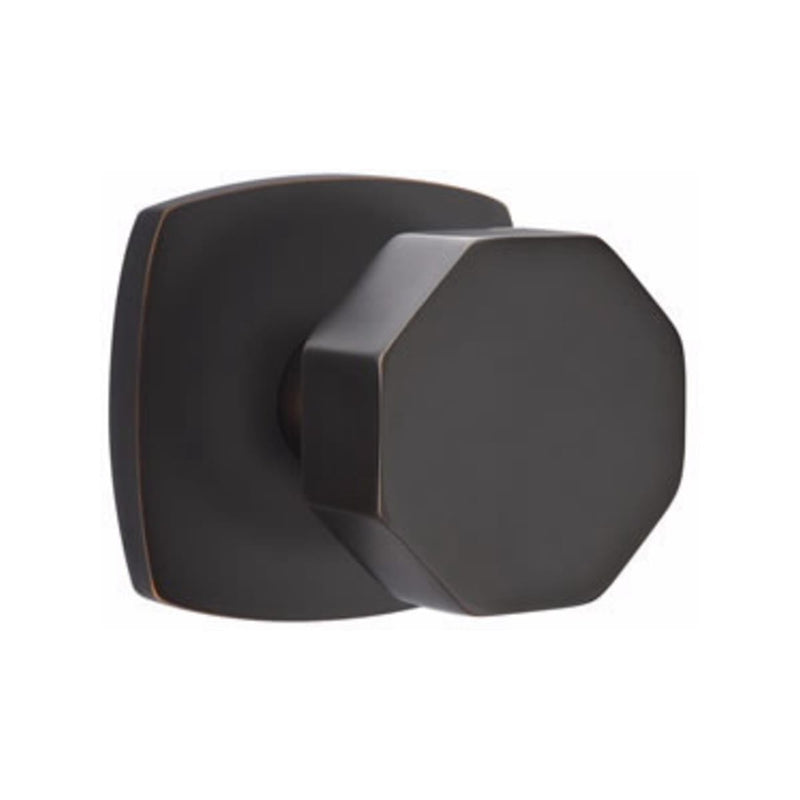 Emtek Octagon Knob with Urban Modern Rosette