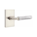 Emtek Select R-BAR White Marble Lever with Modern Rectangular Rosette