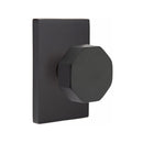 Emtek Octagon Knob Concealed Screws with Modern Rectangular Rosette