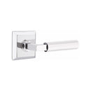 Emtek Select L-Square Faceted Lever Concealed Screws with Quincy Rosette