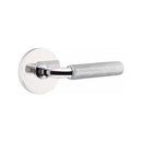 Emtek Select R-BAR Straight Knurled Lever Concealed Screws with Disk Rosette