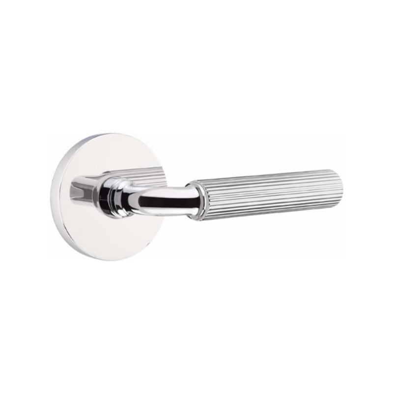 Emtek Select R-BAR Straight Knurled Lever with Disk Rosette