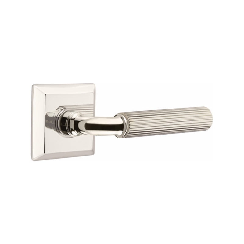 Emtek Select R-BAR Straight Knurled Lever with Quincy Rosette