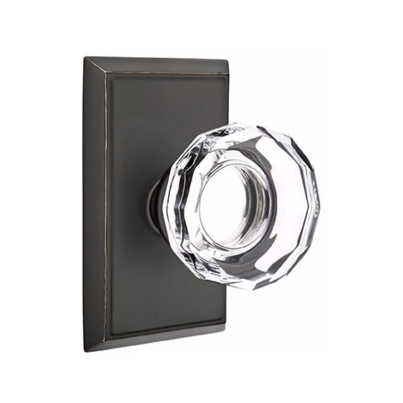 Emtek Lowell Knob Concealed Screws With Rectangular Rosette