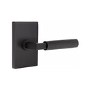 Emtek Select L-Square Knurled Lever Concealed Screws with Modern Rectangular Rosette