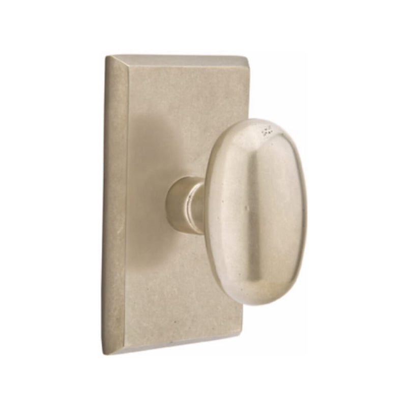 Emtek Sandcast Bronze Egg Knob Concealed Screws with