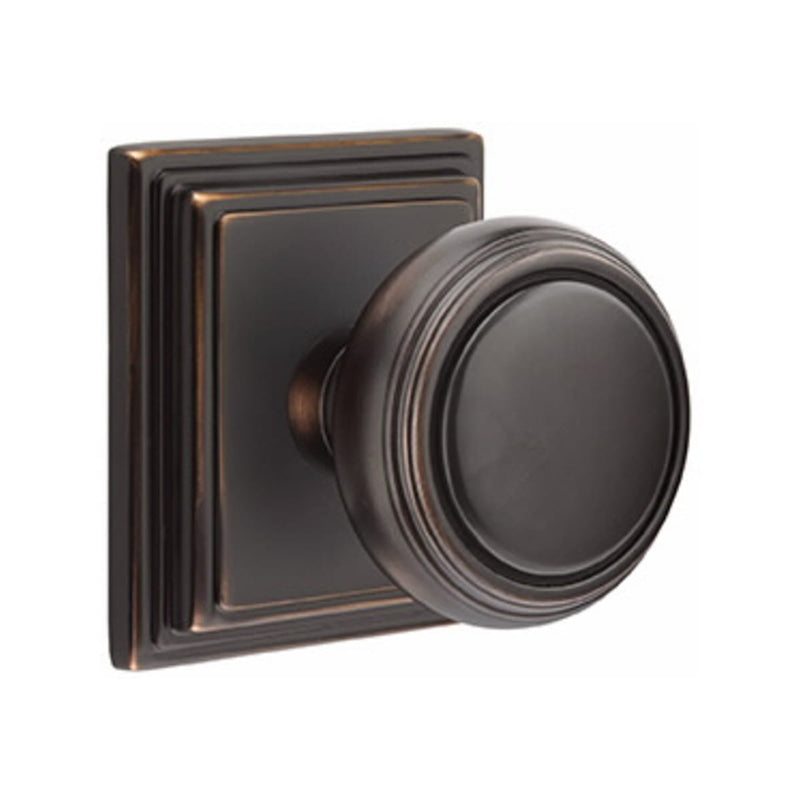 Emtek Norwich Knob With Wilshire Rosette