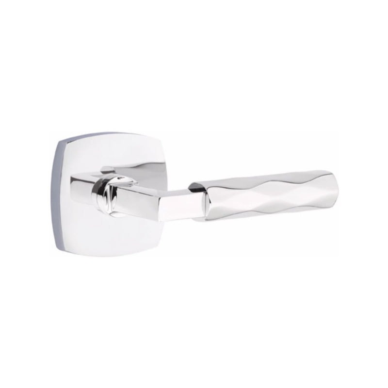 Emtek Select L-Square Tribeca Lever with Urban Modern Rosette