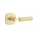 Emtek Select L-Square Straight Knurled Lever with Urban Modern Rosette