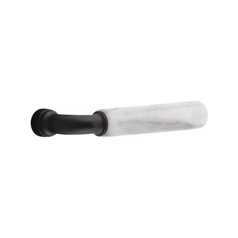 Emtek Modern Style Electronic Keypad Leverset with Select R-Bar White Marble Lever