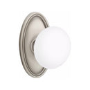 Emtek Brass Rosette Ice White Knob With Oval Rosette