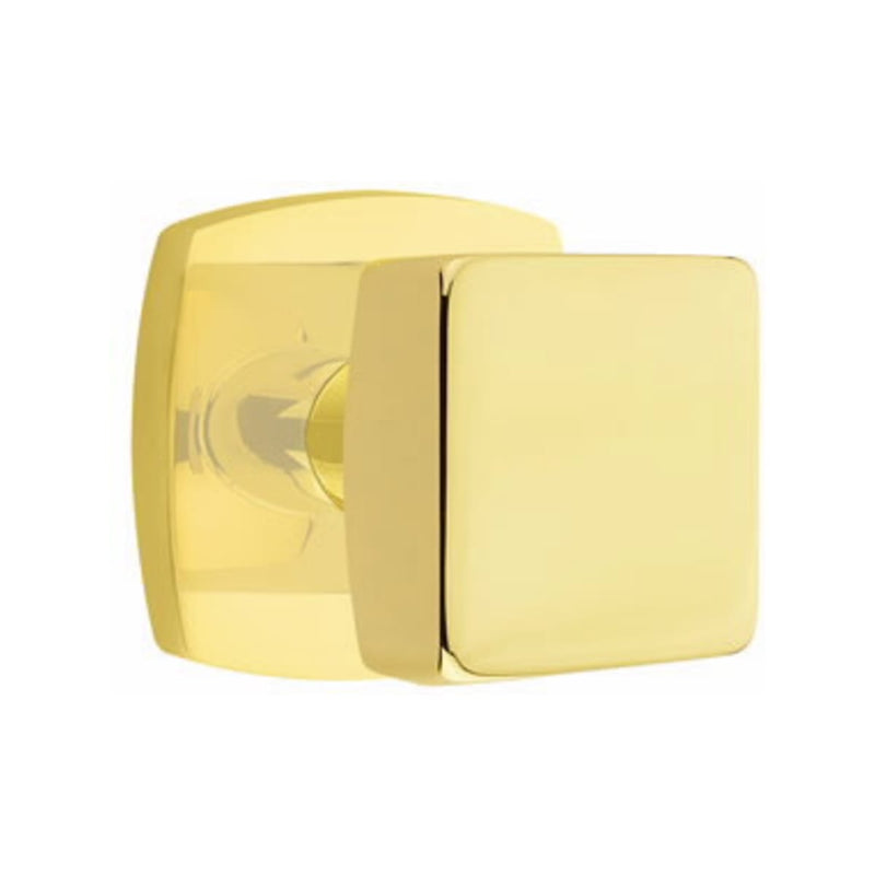 Emtek Square Knob with Urban Modern Rosette