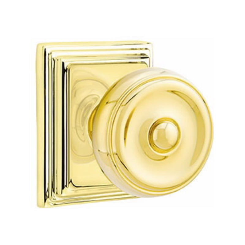 Emtek Waverly Knob Concealed Screws With Wilshire Rosette