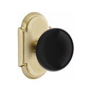 Emtek Brass Rosette Ebony Knob Concealed Screws With