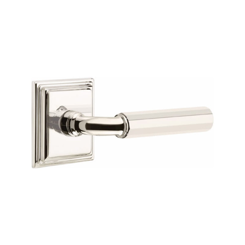 Emtek Select R-BAR Faceted Lever with Wilshire Rosette