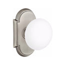 Emtek Brass Rosette Ice White Knob Concealed Screws With