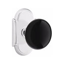 Emtek Brass Rosette Ebony Knob With