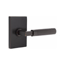 Emtek Select L-Square Knurled Lever with Modern Rectangular Rosette