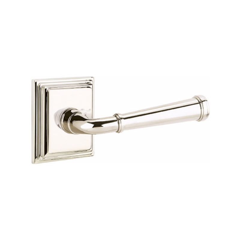 Emtek Merrimack Lever Concealed Screws with Wilshire Rosette