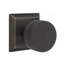 Emtek Select Conical Straight Knurled Knob with Quincy Rosette