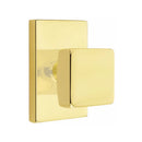 Emtek Square Knob Concealed Screws with Modern Rectangular Rosette