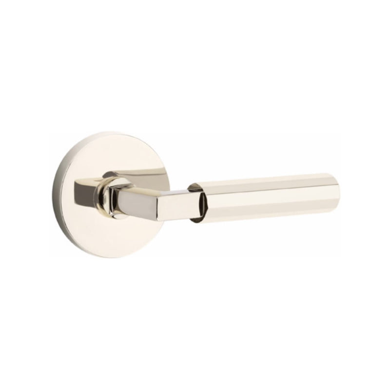 Emtek Select L-Square Faceted Lever with Disk Rosette