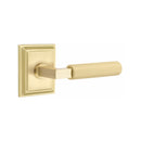 Emtek Select L-Square Straight Knurled Lever Concealed Screws with Wilshire Rosette
