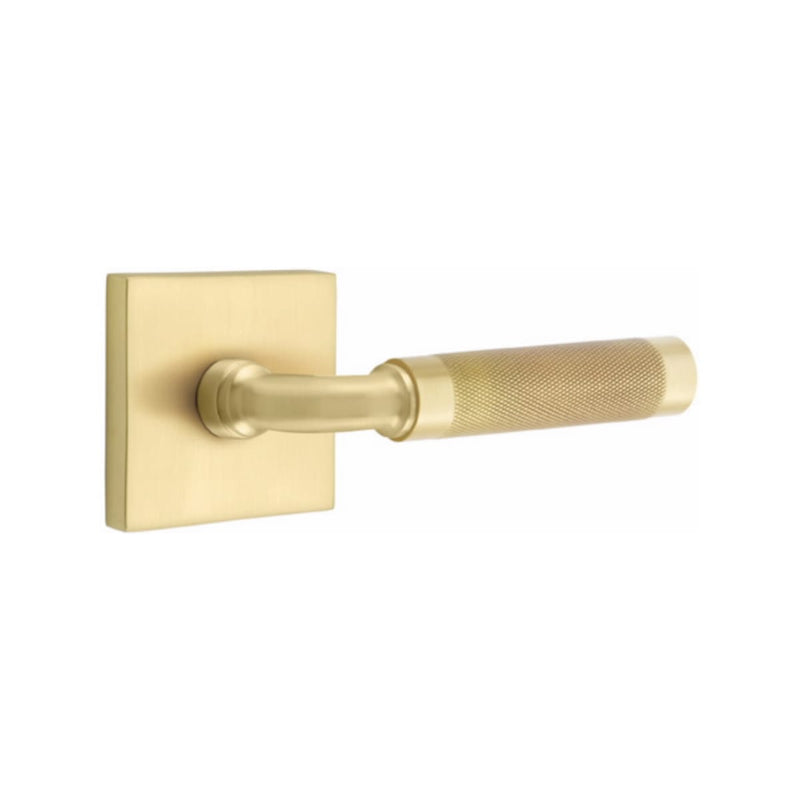 Emtek Select R-BAR Knurled Lever Concealed Screws with Square Rosette
