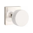 Emtek Select Conical Straight Knurled Knob Concealed Screws with Square Rosette