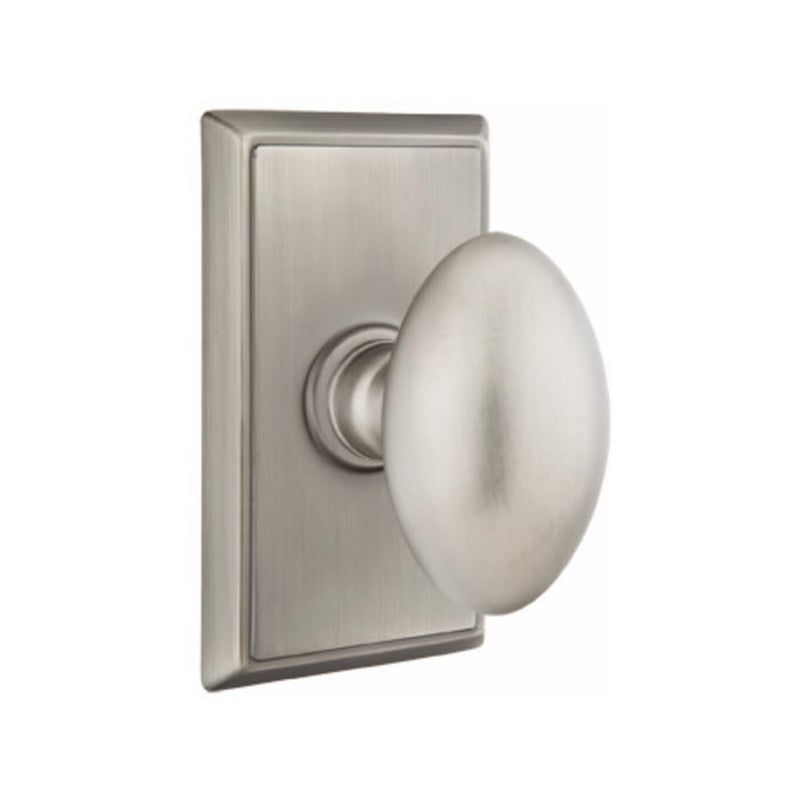 Emtek Egg Knob With Rectangular Rosette