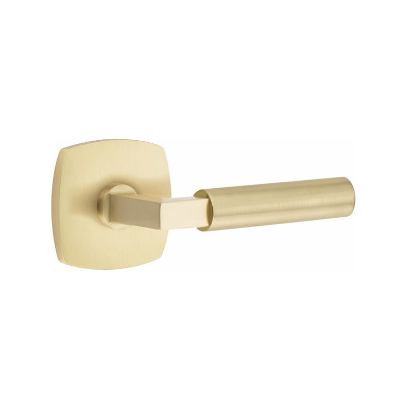 Emtek Select L-Square Smooth Lever with Urban Modern Rosette