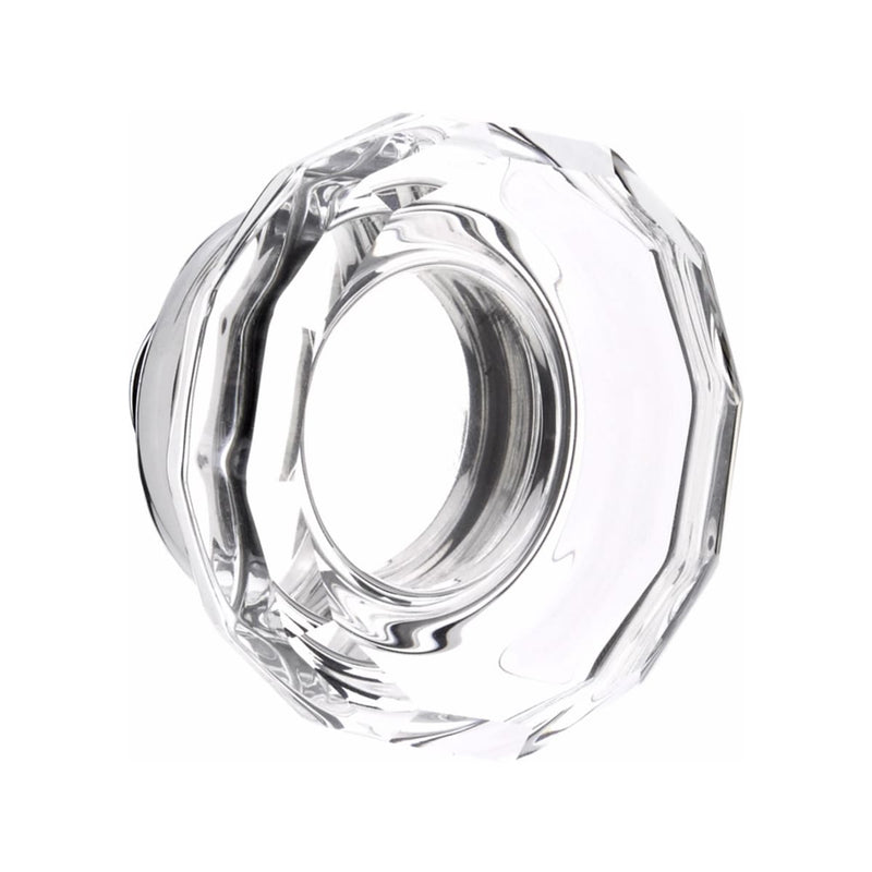 Emtek F13 Function Mormont Mortise Handleset with Lowell Glass Knob