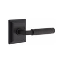 Emtek Select L-Square Knurled Lever Concealed Screws with Wilshire Rosette