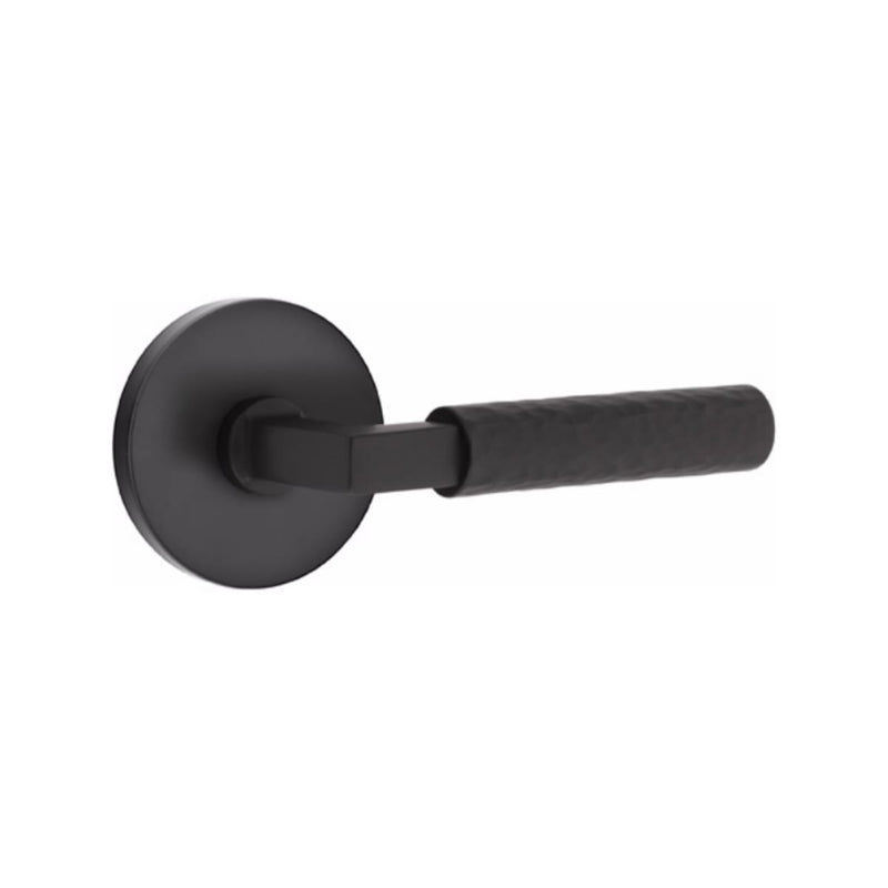 Emtek Select L-Square Hammered Lever with Disk Rosette