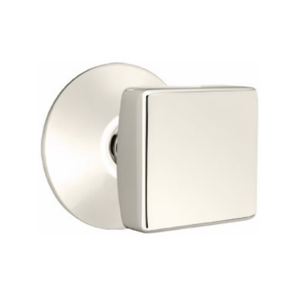 Emtek Square Knob with Modern Rosette