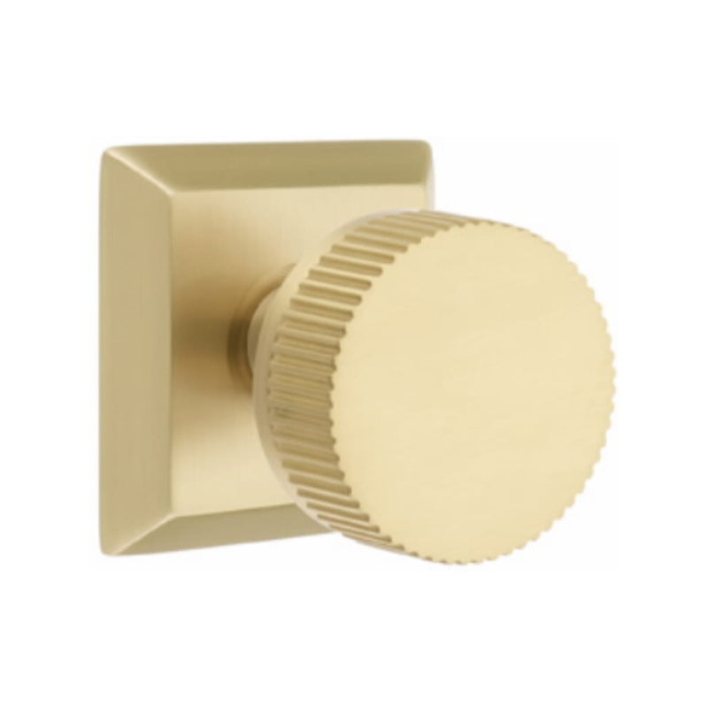 Emtek Select Conical Straight Knurled Concealed Screws Knob with Quincy Rosette