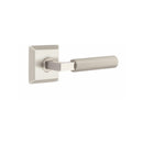 Emtek Select L-Square Straight Knurled Lever with Quincy Rosette