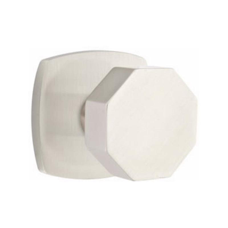 Emtek Octagon Knob with Urban Modern Rosette