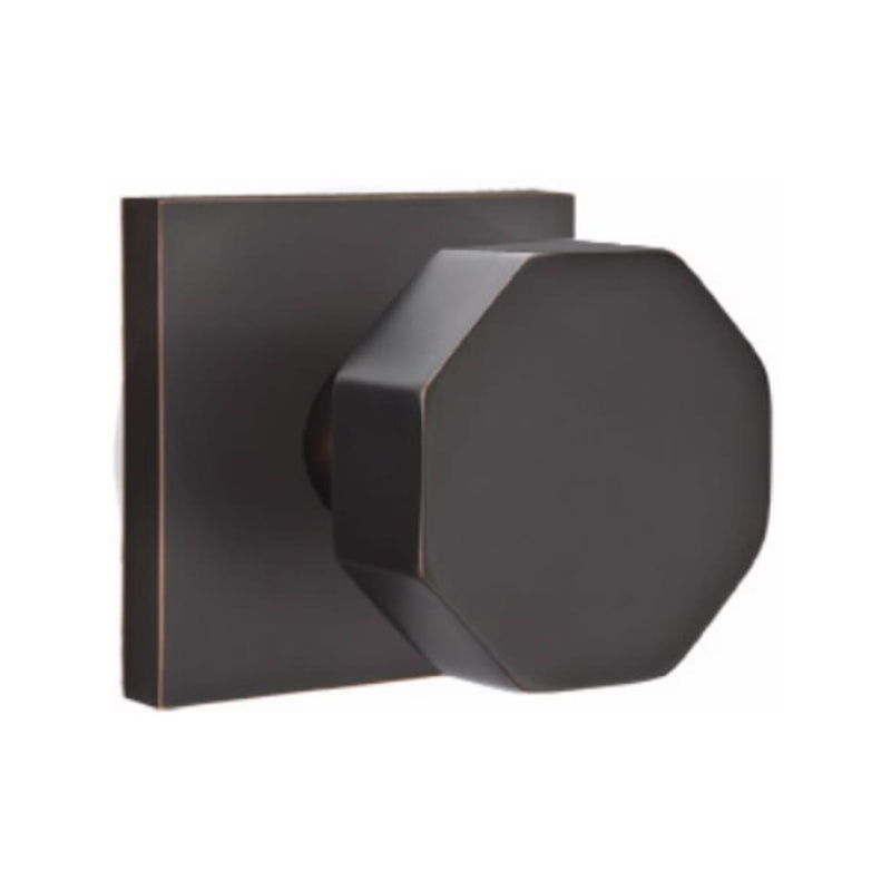 Emtek Octagon Knob with Square Rosette