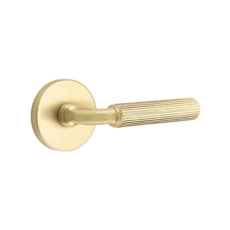 Emtek Select R-BAR Straight Knurled Lever Concealed Screws with Disk Rosette