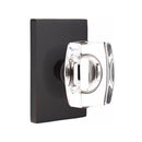 Emtek Windsor Knob Concealed Screws with Modern Rectangular Rosette