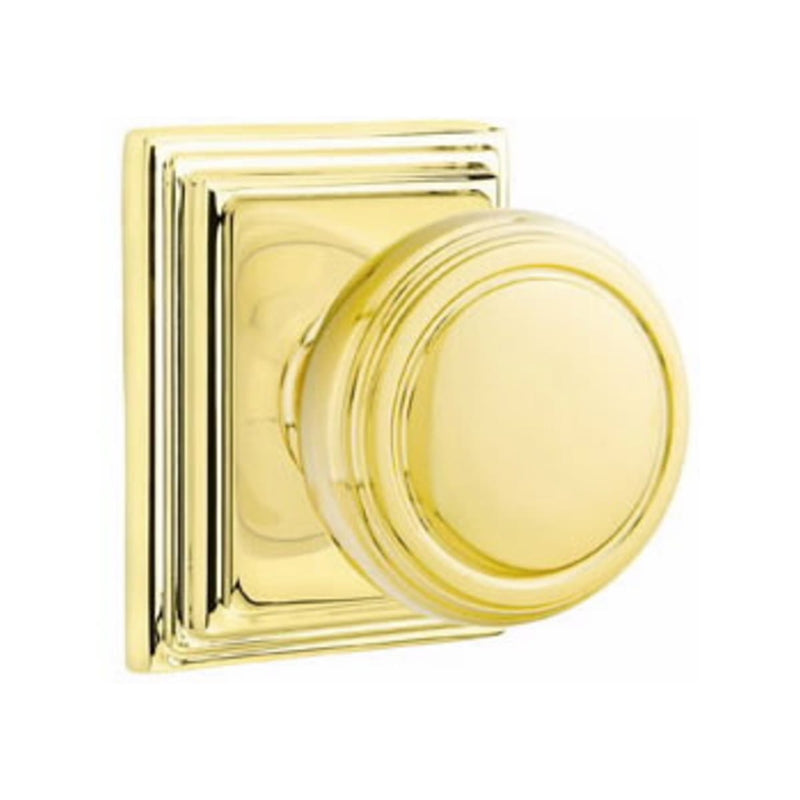 Emtek Norwich Knob Concealed Screws With Wilshire Rosette