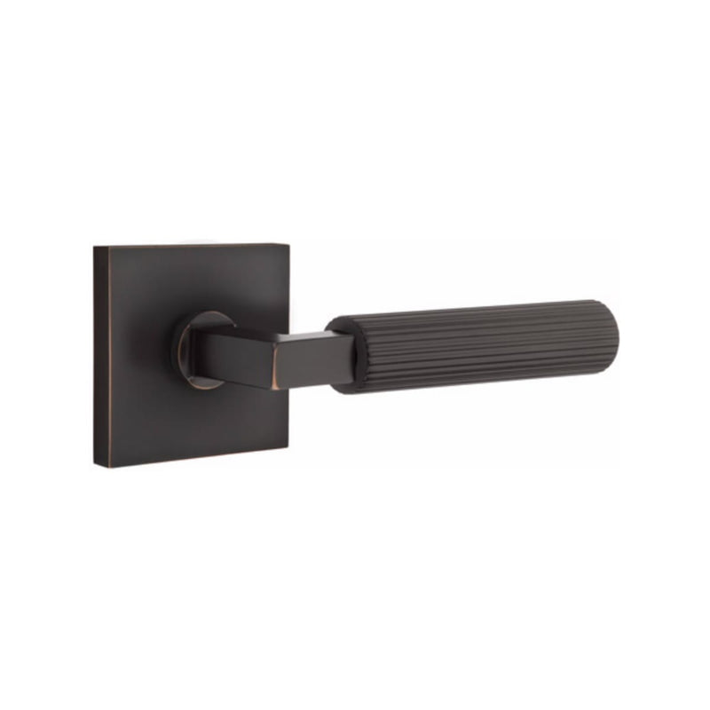 Emtek Select L-Square Straight Knurled Lever with Square Rosette