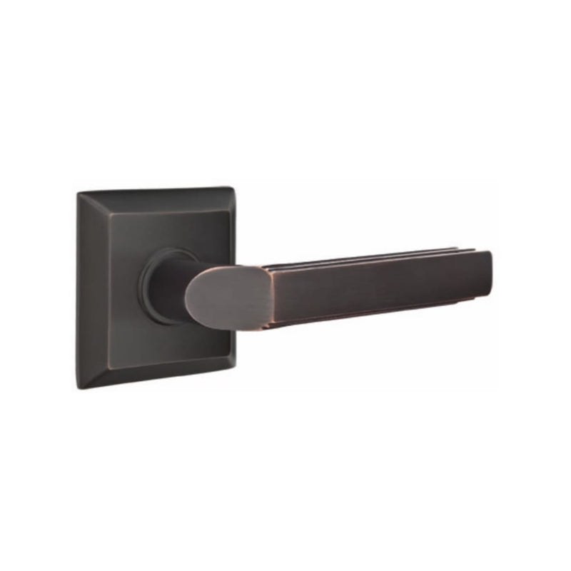 Emtek Milano Lever Concealed Screws with Quincy Rosette